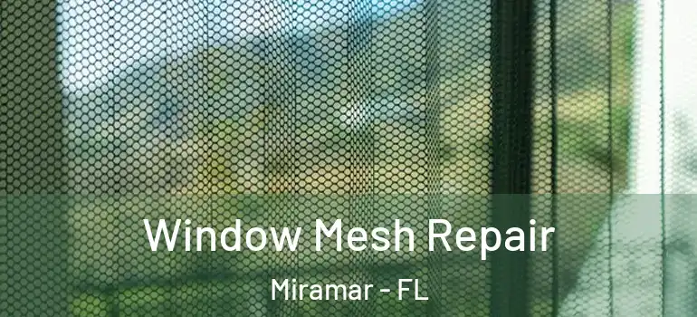  Window Mesh Repair Miramar - FL